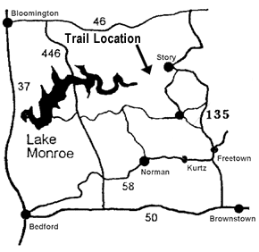 general vicinity map of Brown County D Trail