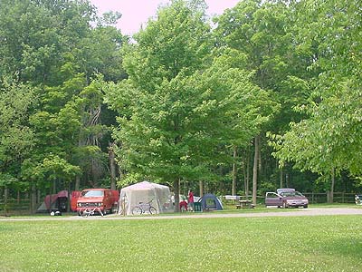 campground at Chain O'Lakes State Park