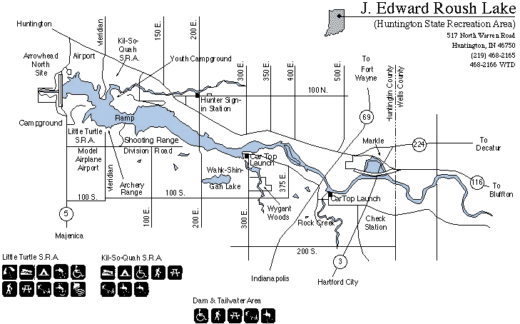 Brookville Lake Fishing Map