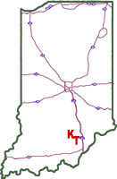 general location of Knobstone Trail in Indiana